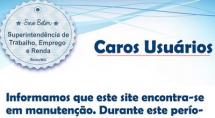 Site do Sine deixa comunicado para internautas 