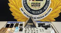 PM prende oito homens da Gangue do Gás e apreende drogas, simulacros, dinheiro e celulares