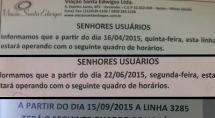 Mudança constante no horário de ônibus prejudica população
