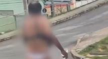 Homem é flagrado usando apenas calcinha e sutiã em rua de Betim