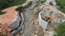 Obras da ponte da Alameda das Roseiras chegam à etapa final