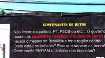 Março: Moradores criticam aumento no número de crimes em outdoor Março: Moradores criticam aumento no número de crimes em outdoor