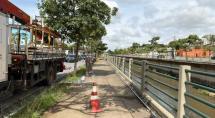 Ciclovia e pista de caminhada entre a Praça do Encontro e a avenida Amazonas recebe nova iluminação em Betim